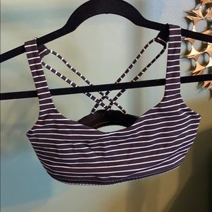 Striped LuLu Lemon Sports Bra
